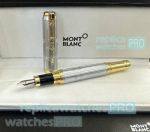 New Copy Mont Blanc Victor Hugo Limited Edition Fountain Pen Silver Gold